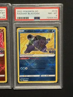 Radiant Venusaur, Charizard, & Blastoise Pokemon GO Set SEQ Graded PSA 10, 10, 8 - Image 4