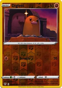 LP Pokemon Diglett - 084/189 - Common - Reverse Holo Lightly Played Darkness Abl - Image 1