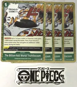 4x One Piece OP06-038 UC Billion... - Flag Foil - English - TCG - Playset - NM/M - Image 1