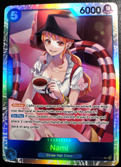 Nami OP11-054 SR ONE PIECE Tcg Card Game NM BLUE - Image 1