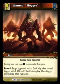 Wanted: Hogger - Through the Dark Portal - World of Warcraft TCG - Image 1