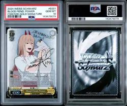 2024 WEISS SCHWARZ ENGLISH CHAINSAW MAN POWER FOIL SP BLOOD FIEND POWER PSA 10 - Image 3