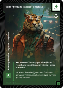 2x- Wonders Of The First - Tony "Fortune Hunter" Thickfur 303/401 Primary Wonder - Image 1