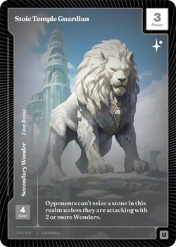 2x - Wonders Of The First - Stoic Temple Guardian 295/401 Secondary Wonder! - Image 1