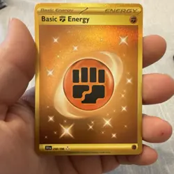 Pokemon Basic Fighting Energy SV01 258/198 Secret Rare Holo English Card - Image 1