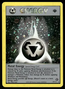 Pokemon Cards Metal Energy 19/111 1st Edition Holo Neo Genesis Holo Rare NM - Image 1