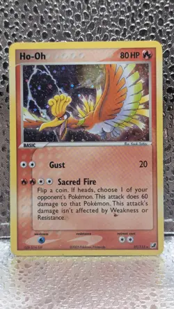 Pokemon Ho-Oh Rare Card 27/115 EX Unseen Forces Cosmos Holo MP READ - Image 1