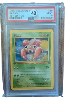 Paras 1st Edition Jungle 59/64 PSA 9 Mint WOTC Pokemon Card - Image 1
