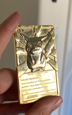 1999 Pokemon 23K Gold-Plated PIKACHU Burger King Nintendo Promo Trading Card - Image 2