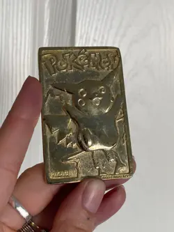 1999 Pokemon 23K Gold-Plated PIKACHU Burger King Nintendo Promo Trading Card - Image 4