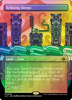 MTG FOIL Echoing Deeps Borderless - The Lost Caverns of Ixalan #346 - Image 1