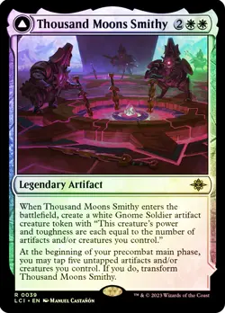 MTG FOIL Thousand Moons Smithy // Barracks of the Thousand - The Lost Caverns - Image 1