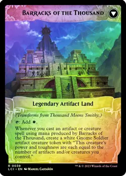 MTG FOIL Thousand Moons Smithy // Barracks of the Thousand - The Lost Caverns - Image 2