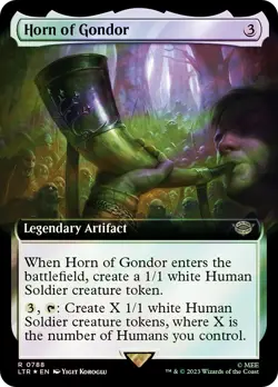 MTG SURGE FOIL Horn of Gondor Extended Art - The Lord of the Rings #788 - Image 1