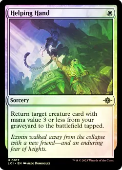 MTG FOIL Helping Hand - The Lost Caverns of Ixalan #017 - Image 1