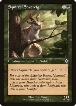 Squirrel Sovereign - Foil Retro Frame Modern Horizons 2 NM MTG - Image 1