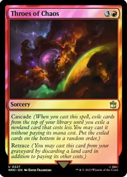 MTG FOIL Throes of Chaos - Doctor Who Commander #227 - Image 1