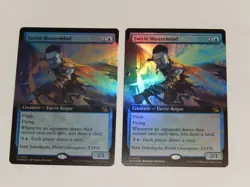 MTG Magic The Gathering 2X Faerie Mastermind Extended FOIL March of the Machine - Image 1