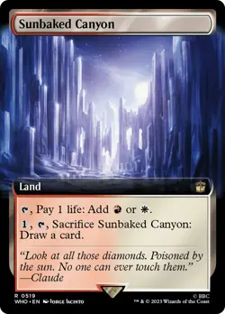 MTG Sunbaked Canyon Extended Art - Doctor Who Commander #519 - Image 1