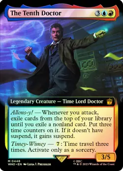MTG FOIL The Tenth Doctor(#446) Extended Art - Doctor Who Commander #446 - Image 1