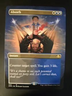Absorb NM BORDERLESS Dominaria: Remastered MTG FREE SHIPPING - Image 1