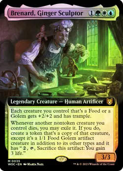 MTG FOIL Brenard, Ginger Sculptor Extended Art - Wilds of Eldraine Commander - Image 1