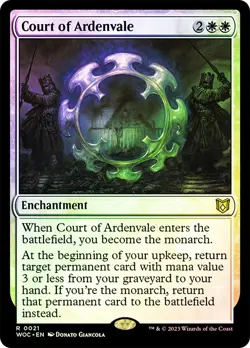 MTG FOIL Court of Ardenvale - Wilds of Eldraine Commander #021 - Image 1