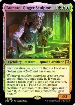 MTG FOIL Brenard, Ginger Sculptor - Wilds of Eldraine Commander #027 - Image 1