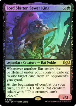 MTG FOIL Lord Skitter, Sewer King - Wilds of Eldraine #097 - Image 1