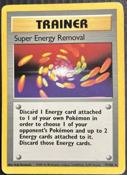 Pokemon TCG Super Energy Removal 79/102 Base Set Rare MP 1999 WoTC - Image 1