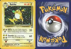 RAICHU 16/130 HOLO RARE BASE SET 2 POKEMON HOLO MP - Image 1