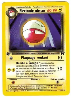 POKEMON ELECTRODE OBSCUR FRENCH 1ST EDITION CARD 34/82 - Image 1