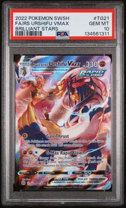 Rapid Strike Urshifu Vmax TG21/TG30 PSA 10 Brilliant Stars Pokemon TCG - Image 1