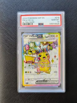 Pokemon Pikachu EX Ultra Rare Holo Surging Sparks 219/191 PSA 10 GEM MINT - Image 1