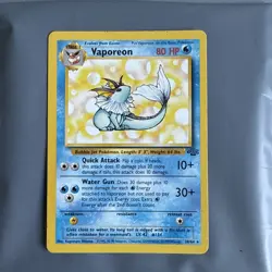 Pokemon TCG Vaporeon 28/64 Jungle Set Regular Rare Unlimited WOTC Vintage - Image 1