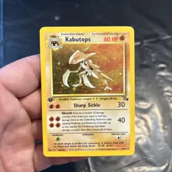 Pokemon Kabutops 1st Edition Fossil Holo Rare 9/62 60 HP (English) - Image 1