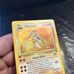 Pokemon Kabutops 1st Edition Fossil Holo Rare 9/62 60 HP (English) - Image 3