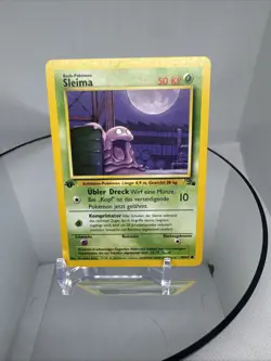 Sleima (Grimer) German Base Set 1st Edition Pokemon Card Vintage WOTC LP - Image 1