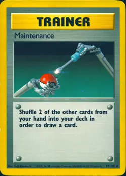 MAINTENANCE 83/102 UNCOMMON BASE SET UNLIMITED POKEMON MP - Image 1