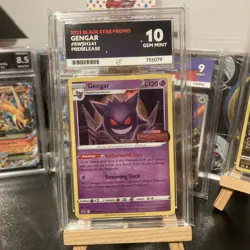 Pokemon Gengar Black Star Promo Card SWSH241 Prerelease Ace graded Gem Mint 10 - Image 2