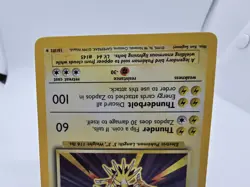Zapdos 16/102 Base Set Holo Rare Pokemon TCG 1999 Ken Sugimori MP - Image 5