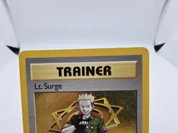 Lt. Surge 17/132 Gym Heroes Holo Rare Pokemon TCG 2000 Ken Sugimori LP - Image 2