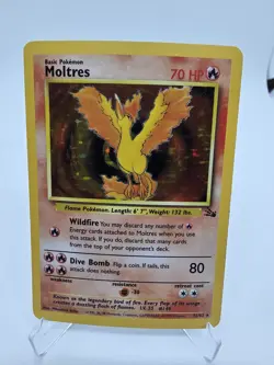 Moltres 12/62 Fossil Set Holo Rare Pokemon TCG 1999 Mitsuhiro Arita LP-MP - Image 1