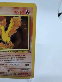 Moltres 12/62 Fossil Set Holo Rare Pokemon TCG 1999 Mitsuhiro Arita LP-MP - Image 4