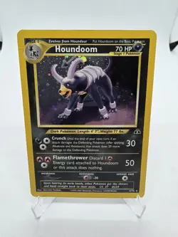 Houndoom 4/75 Neo Discovery Holo Pokemon TCG 2001 Shin-ichi Yoshida MP SWIRL*** - Image 1