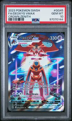 Deoxys Vmax GG45/GG70 Sword Shield Crown Zenith Pokemon PSA 10 - Image 1