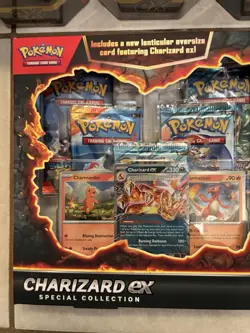 Pokemon TCG Charizard EX special Collection Box & 4 Charizard X/Y tin LOT! New! - Image 5