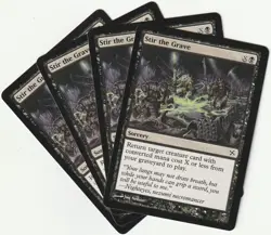 ✪ 4 MAGIC The Gathering STIR THE GRAVES Black Sorcery PLAYSET BOK/EN NM/EX - Image 1
