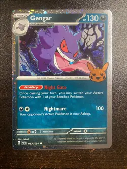 Pokemon TCG Gengar 057/091 Cosmos Holo Trick or Trade 2024 Near Mint NM (2) - Image 1