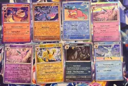 Prismatic Evolutions Shinny & Holo Lot X8 Pokemon TCG: Umbreon, Sylveon, Flareon - Image 1